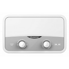 Водонагрівач електр. Ariston проточний Aures, 3,1л, 5,5кВт, горизонтальний монтаж, мех. кер-ння, A, В'єтнам, біло-сірий Водонагрівач електр. Ariston проточний Aures, 3,1л, 5,5кВт, горизонтальний монтаж, мех. кер-ння, A, В'єтнам, біло-сірий