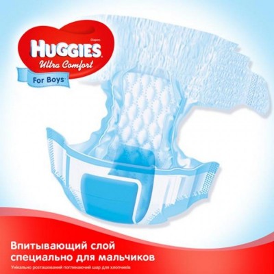 Подгузник Huggies Ultra Comfort 3 Jumbo для мальчиков (5-9 кг) 56 шт (5029053565361)