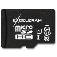 Карта пам'яті eXceleram 64Gb microSDXC class 10 UHS1 (MSD6410)