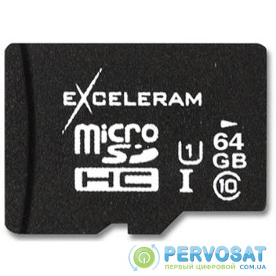 Карта памяти eXceleram 64Gb microSDXC class 10 UHS1 (MSD6410)