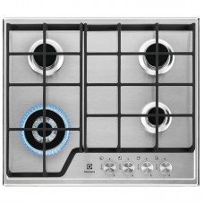 Варильна поверхня Electrolux газова, 60см, чавун, нерж Варильна поверхня Electrolux газова, 60см, чавун, нерж