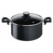 Каструля Tefal Unlimited, скляна кришка, 5,3 л, чорний, алюміній Каструля Tefal Unlimited, скляна кришка, 5,3 л, чорний, алюміній