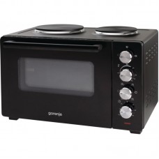 Міні піч Gorenje, 30л, 52x32х40.5см, 2 електричні конф., чорний Міні піч Gorenje, 30л, 52x32х40.5см, 2 електричні конф., чорний