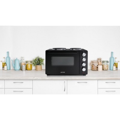 Міні піч Gorenje, 30л, 52x32х40.5см, 2 електричні конф., чорний