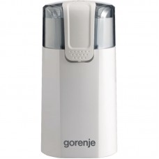 Кавомолка Gorenje роторна, 150Вт, об'єм зерен-60г, 3 ступ.помолу, пластик, метал, білий Кавомолка Gorenje роторна, 150Вт, об'єм зерен-60г, 3 ступ.помолу, пластик, метал, білий
