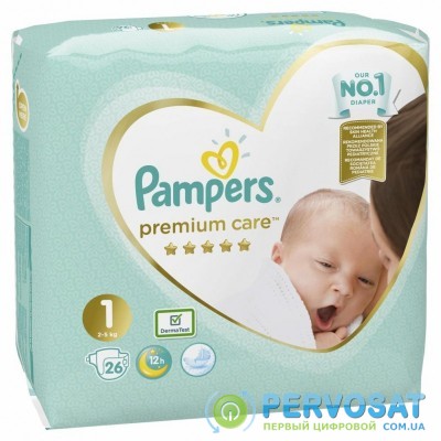 Подгузник Pampers Premium Care New Born Размер 1 (2-5 кг) 26 шт (8001841104614)