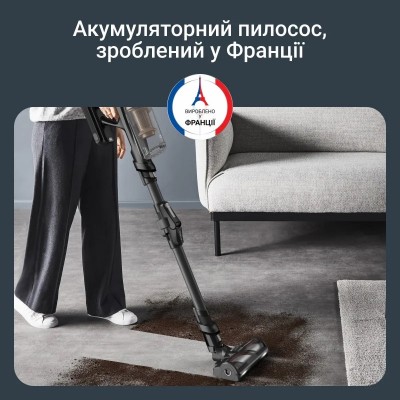 Пилосос Rowenta безпровідний X-Force Flex 14.80 Auto Animal, 240Вт, конт пил -0.65л, автон. робота до 90хв, HEF system 99,9%, чорно-золотий