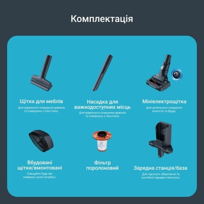 Пилосос Rowenta безпровідний X-Force Flex 14.80 Auto Animal, 240Вт, конт пил -0.65л, автон. робота до 90хв, HEF system 99,9%, чорно-золотий