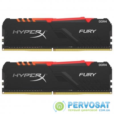 Модуль памяти для компьютера DDR4 32GB (2x16GB) 3733 MHz HyperX Fury RGB Kingston (HX437C19FB3AK2/32)