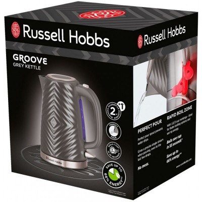 Електрочайник Russell Hobbs 26382-70 Groove, сірий