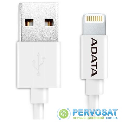 Дата кабель USB 2.0 AM to Lightning 1.0m MFI White ADATA (AMFIPL-100CM-CWH)