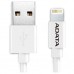 Дата кабель USB 2.0 AM to Lightning 1.0m MFI White ADATA (AMFIPL-100CM-CWH)