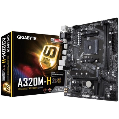 Материнська плата GIGABYTE GA-A320M-H sAM4 A320 2xDDR4 HDMI-DVI mATX
