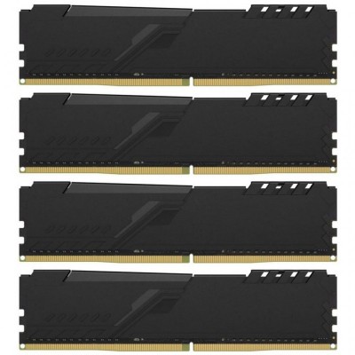Модуль пам'яті для комп'ютера DDR4 64GB (4x16GB) 3200 MHz Fury Black HyperX (Kingston Fury) (HX432C16FB4K4/64)
