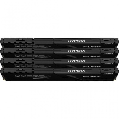 Модуль пам'яті для комп'ютера DDR4 64GB (4x16GB) 3200 MHz Fury Black HyperX (Kingston Fury) (HX432C16FB4K4/64)