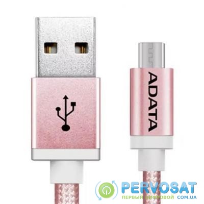 Дата кабель USB 2.0 – Micro USB 1.0m Rose Golden ADATA (AMUCAL-100CMK-CRG)