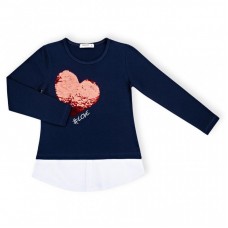 Кофта Breeze з серцем перевертишем (10645-116G-blue) Кофта Breeze з серцем перевертишем (10645-116G-blue)