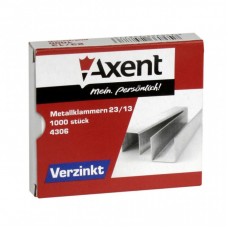Скоби для канцелярського степлера №23/13, up to 90 sheets, 1000 шт Axent (4306-А) Скоби для канцелярського степлера №23/13, up to 90 sheets, 1000 шт Axent (4306-А)