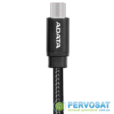 Дата кабель ADATA USB 2.0 AM to Micro 5P 2.0m Black (AMUCAL-200CMK-CBK)
