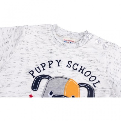 Набір дитячого одягу E&H із собачкою "PUPPY SCHOOL" (8653-92B-beige)