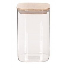 Банка для зберігання Ardesto Fresh, квадратна, 700 мл, скло, бамбук Банка для зберігання Ardesto Fresh, квадратна, 700 мл, скло, бамбук