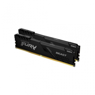 Модуль памяти для компьютера DDR4 32GB (2x16GB) 2666 MHz FURY Beast Black Kingston Fury (ex.HyperX) (KF426C16BBK2/32)