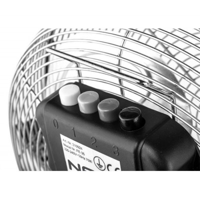 Вентилятор підлоговий Neo Tools NT09 професійний, 30см, 50Вт, кнопки, двигун мідь 100%, срібний
