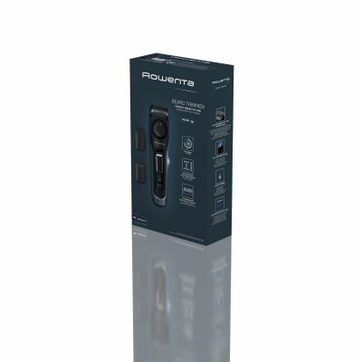 Тример Rowenta Virtuo, для бороди і вусів, мережа+акум., насадок-2, чохол, титан.напил., кейс для зберігання, чорно-синій
