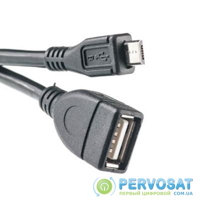 Дата кабель OTG USB 2.0 AF to Micro 5P 0.10m PowerPlant (KD00AS1232)