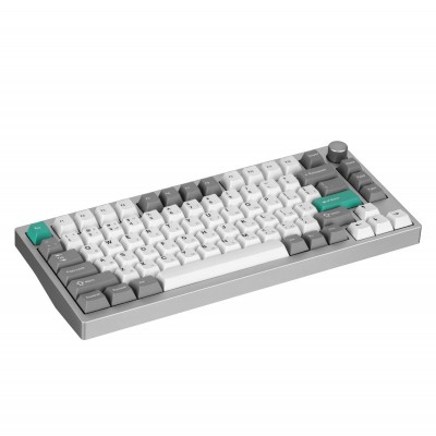 Клавіатура механічна Lemokey  P1 Pro 84Key, Keychron Super Banana, WL/BT/USB-A, QMK/VIA, Hot-Swap, EN/UKR, RGB,  Knob, Space Silver