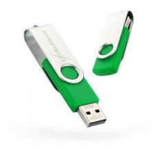 USB флеш накопичувач eXceleram 8GB P1 Series Silver/Green USB 2.0 (EXP1U2SIGR08)