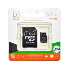 Карта пам'яті T&G 64GB microSDXC class 10 UHS-I (TG-64GBSDCL10-01) Карта пам'яті T&G 64GB microSDXC class 10 UHS-I (TG-64GBSDCL10-01)