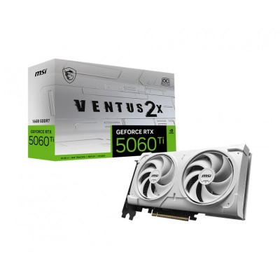 Відеокарта MSI GeForce RTX 5060 Ti 16GB GDDR7 VENTUS 2X OC WHITE PLUS