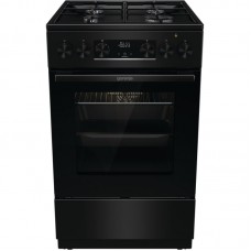 Плита Gorenje комбінована, 62л, 50x60см, дисплей, IconLed, емальовані, чорний