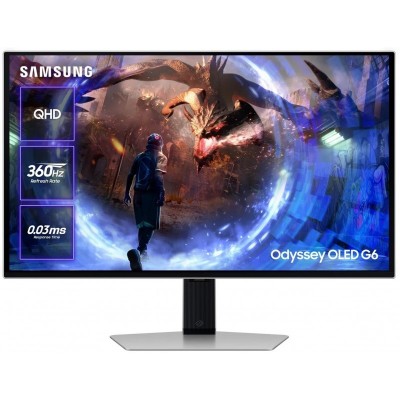 Монітор Samsung 27" G60SD HDMI, DP, USB, OLED, 2560x1440, 360Hz, 0.3ms. FreeSync Premium Pro