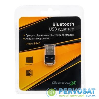 Bluetooth-адаптер Grand-X BT40 CSR8510 (V4,0/4,1 Master&Slave|Low Energy|LTE) (BT40)