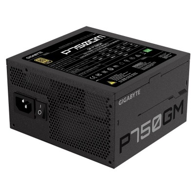 Блок живлення GIGABYTE P750GM (750W) 80+GOLD, aPFC, 12см,20+4/2*4+4/8*SATA/4*PCIe/4,модульний