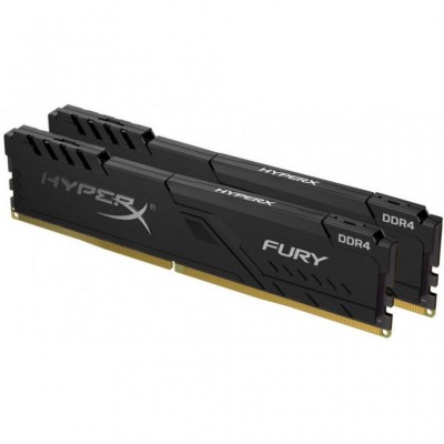 Модуль пам'яті для комп'ютера DDR4 16GB (2x8GB) 2666 MHz HyperX Fury Black Kingston Fury (ex.HyperX) (HX426C16FB3K2/16)