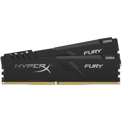 Модуль пам'яті для комп'ютера DDR4 16GB (2x8GB) 2666 MHz HyperX Fury Black Kingston Fury (ex.HyperX) (HX426C16FB3K2/16)