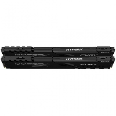 Модуль пам'яті для комп'ютера DDR4 16GB (2x8GB) 2666 MHz HyperX Fury Black Kingston Fury (ex.HyperX) (HX426C16FB3K2/16)
