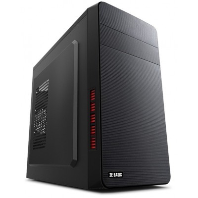 Корпус 2E BASIS (RD831) MiniT, Micro ATX,Mini ITX,2xUSB2.0,сталь з перфорацією(бічна панель),без БЖ,чорний
