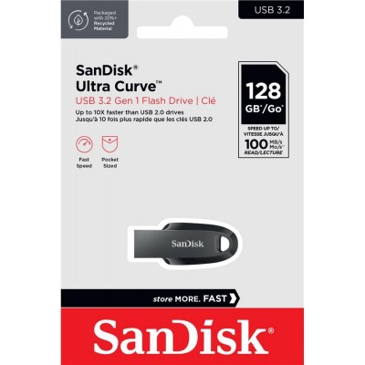 Накопичувач SanDisk 32GB USB 3.2 Ultra Curve Black