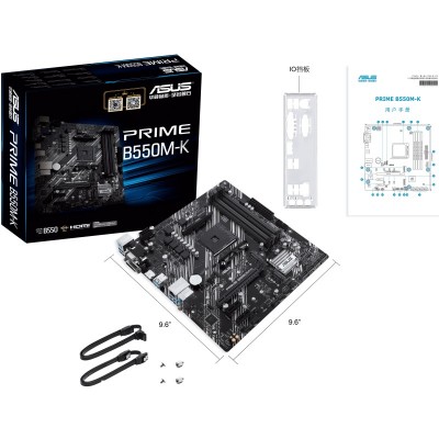 Материнcька плата ASUS PRIME B550M-K ARGB sAM4 B550 4xDDR4 M.2 HDMI DVI D-Sub mATX ARGB
