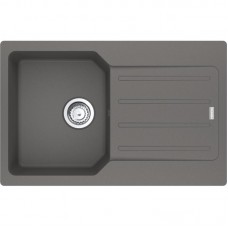 Мийка кухонна Franke City, фраграніт, прямокутник, з крилом, 780х500х190мм, чаша - 1, врізна, оборотна, UCG 611-78, сірий камінь