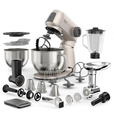 Кухонна машина Sencor Gordon, 1500Вт, чаша-метал, корпус-метал, насадок-20, метал