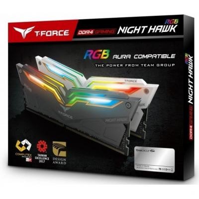 Модуль памяти для компьютера DDR4 32GB (2x16GB) 3200 MHz T-Force Night Hawk RGB Black Team (TF1D432G3200HC16CDC01)