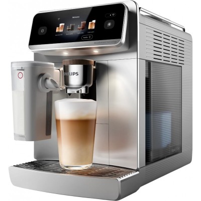 Кавомашина Philips Series 8000 Cafe Aromis, 1.9л, зерно+мелена, автомат.капуч, дисплей, авторецептів -54, срібни