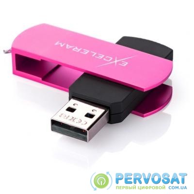 USB флеш накопитель eXceleram 8GB P2 Series Rose/Black USB 2.0 (EXP2U2ROB08)
