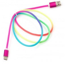Дата кабель USB 2.0 AM to Type-C 1.0m rainbow nylon Vinga (VCPDCTCCOLNB1RS) Дата кабель USB 2.0 AM to Type-C 1.0m rainbow nylon Vinga (VCPDCTCCOLNB1RS)