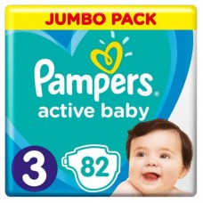 Підгузок Pampers Active Baby Midi Размер 3 (6-10 кг), 82 шт. (8001090948175) Підгузок Pampers Active Baby Midi Размер 3 (6-10 кг), 82 шт. (8001090948175)